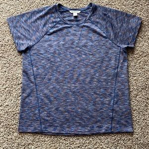 Women’s Athleta Short Sleeve Shirt, Heathered size medium